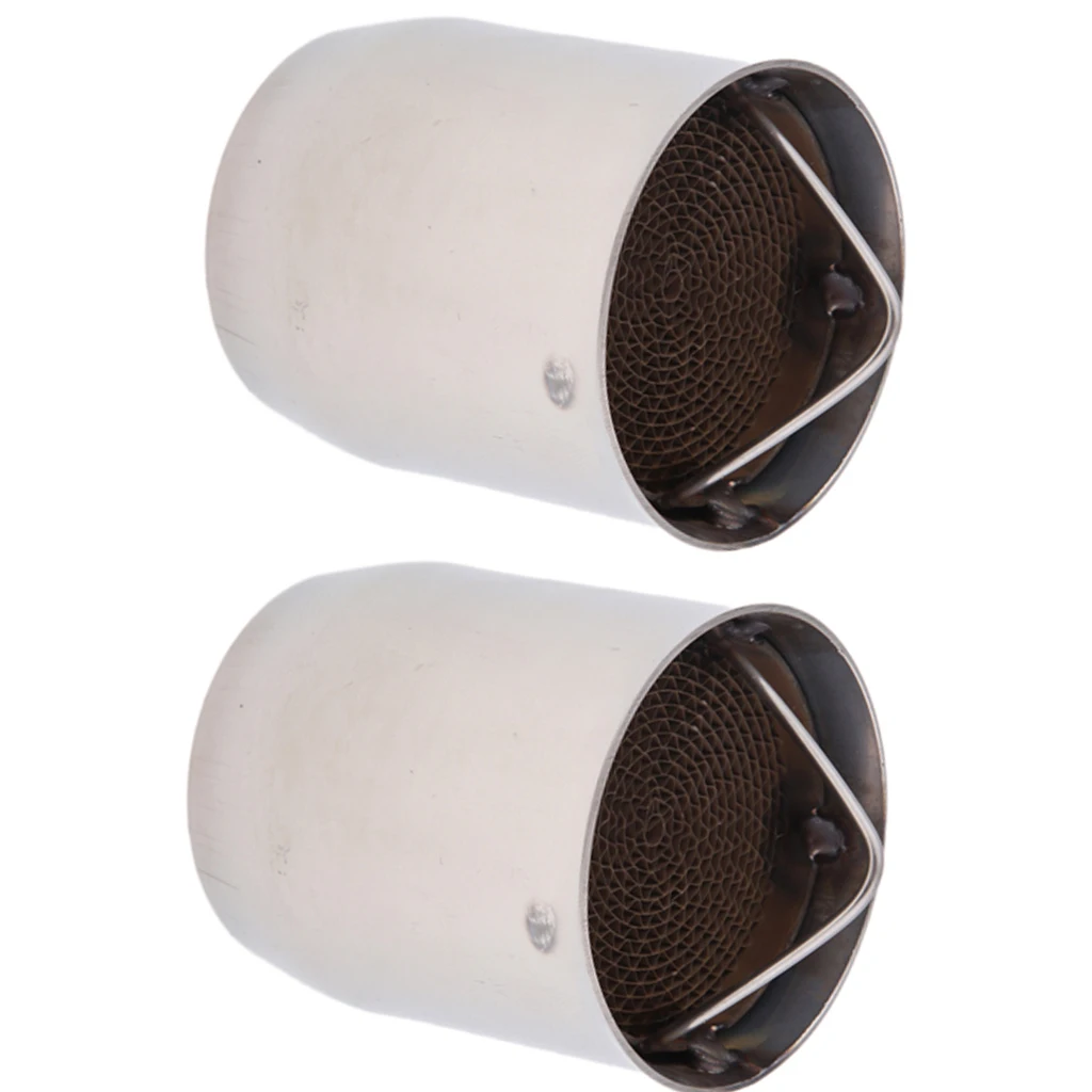 MagiDeal 2 Pcs 60mm Moto Exhaust Pipe Can DB Killer Silencer Muffler Baffle