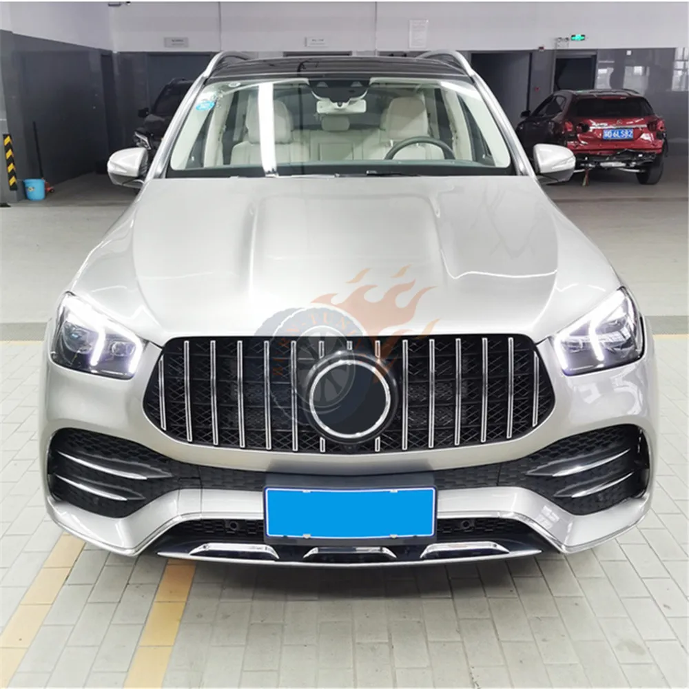 Сотовый гриль GT для Mercedes W167 GLE Class GLE300 GLE400 гриль+ передний бампер капот щит внедорожник Гонки Грили