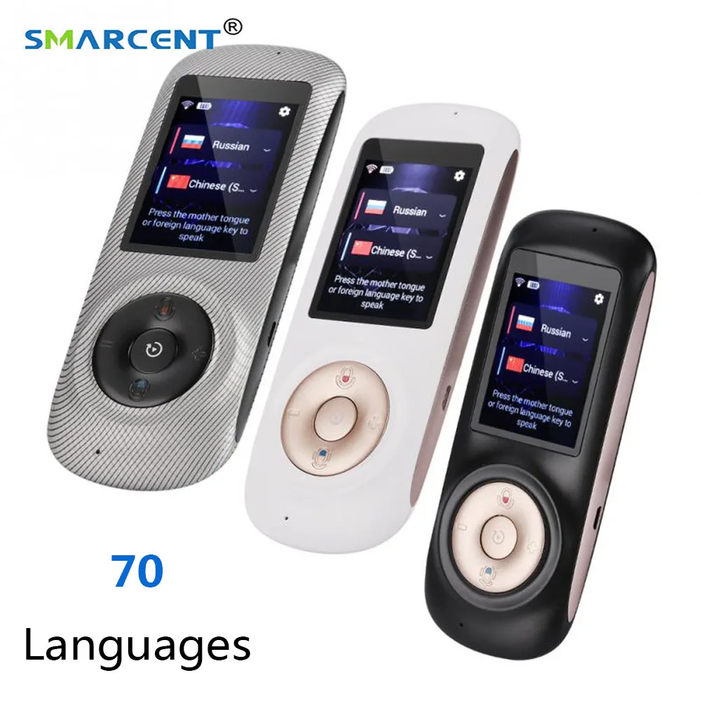 

Portable Smart Wireless Translator Handheld Real Time Interactive Instant Voice Translation Support 70 Languages No Noise