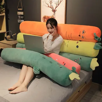 

Home Bedding Long Pillow Deep Sleeping Fruit Bolster Velvet Removable Neck Cushion Pregnancy Pillows