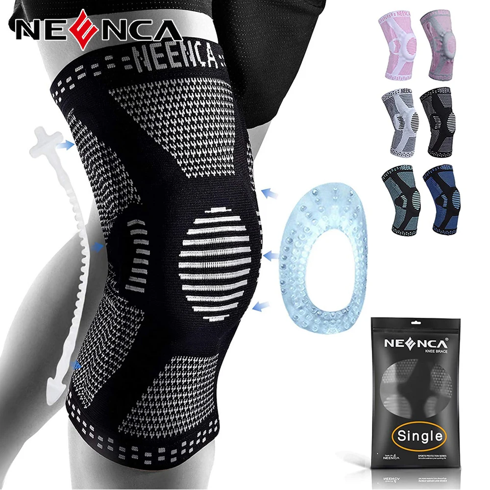 Neenca Knee Patella Protector Brace Silicone Spring Knee Pad Basketball