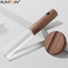 

LED Night Light Intelligent Auto PIR Motion Sensor Rechargeable Magnetic Creative Wood Wall Light Kitchen Cabinet Light Lamp