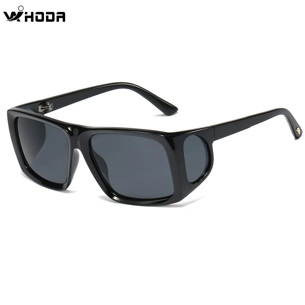 

Fashion Square Big Hinge Street Shooting Sunglasses , Black UV400 Protection Goggles , Men & Women Eyewear Sun Glasses S301