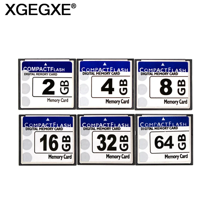 XGEGXE карта памяти 64 ГБ 32 ГБ высокая скорость класс 10 CF карта 16 ГБ 8 ГБ 4 ГБ 2 ГБ компактная флеш-карта для камеры