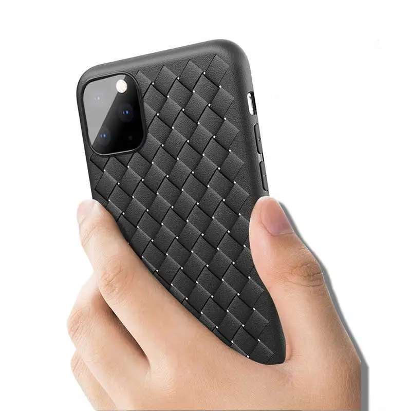 Ткацкий текстурный PU кожаный чехол для iphone 11 Pro Max apple 6 6s Plus 7 Plus 8 8Plus темно-зеленый чехол для телефона iphone XS Max X XR мягкий Coque Fundas