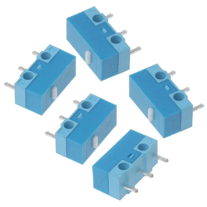 5Pcs Original HUANO White Dot Blue Shell 0.74N Mouse Micro Switch ...