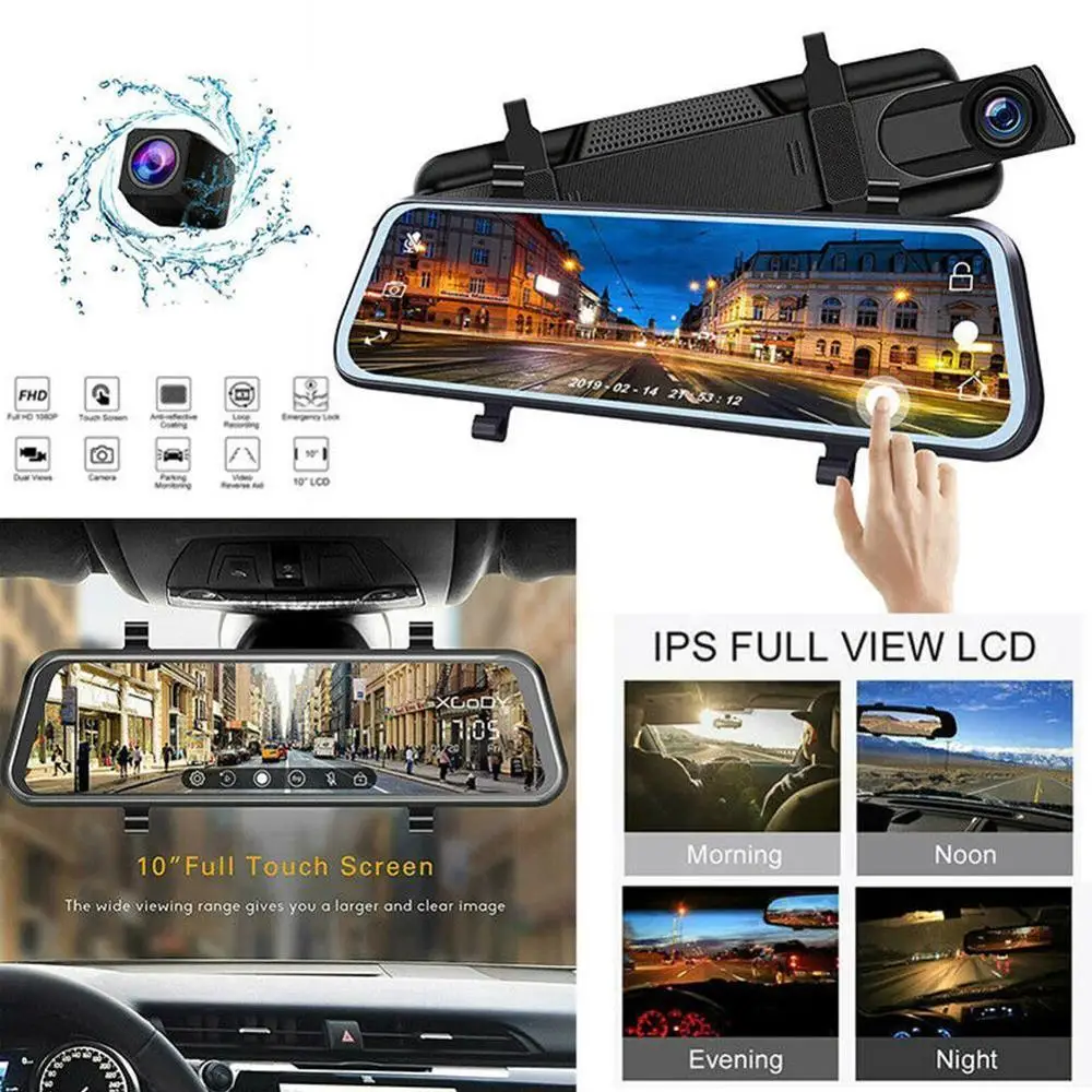  High Quality 10inch screen Car DVR Rear View Mirror Dash cam Full HD Car Camera 1080P Back Camera D
