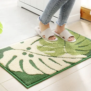 

Creative Leaf Pattern Absorbent Doormat Concise Anti-Slip Floor Mat Bathroom Absorbent Non-slip Rug Fashion Soft Carpet