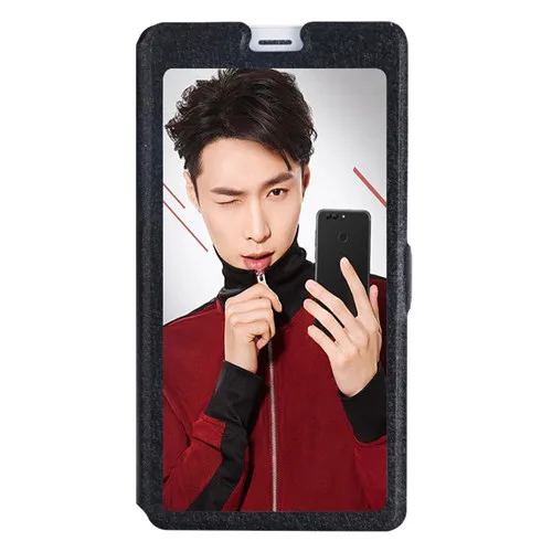 View Window Black Откройте чехол с окошком для телефона Leagoo M5 плюс M7 M8 M9 S8 Pro T1 T5 T5C T8S из искусственной кожи чехол с откидной крышкой Магнитный чехол с подставкой - Цвет: View Window Black