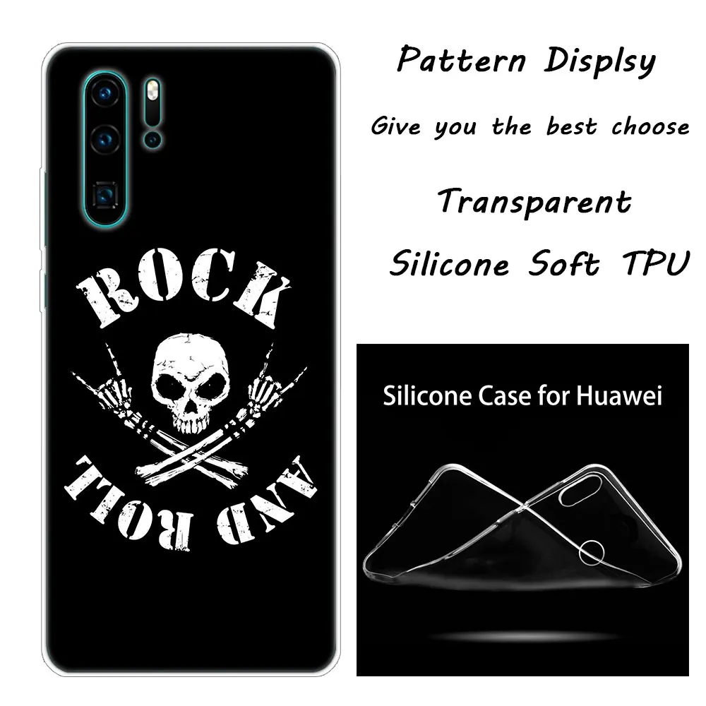 Роскошный силиконовый чехол в виде рока черепа для huawei NOVA 3 3i 5 5i P20 P30 Pro P9 P10 P8 Lite P Smart Z Plus Модный чехол - Цвет: 003