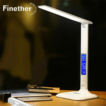 

Finether USB plug-in LED desk lamp Adjustable 5 brightness 3 Modes Touch Control LED desk light