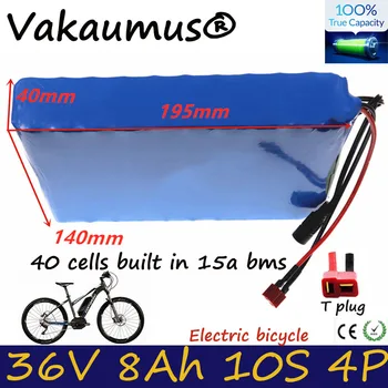 

36v akku batteria 36v bicicletta 36v 8ah 18650 battery pack bms 10S 4P for electric bicycle built-in 15A BMS for Anderson plug