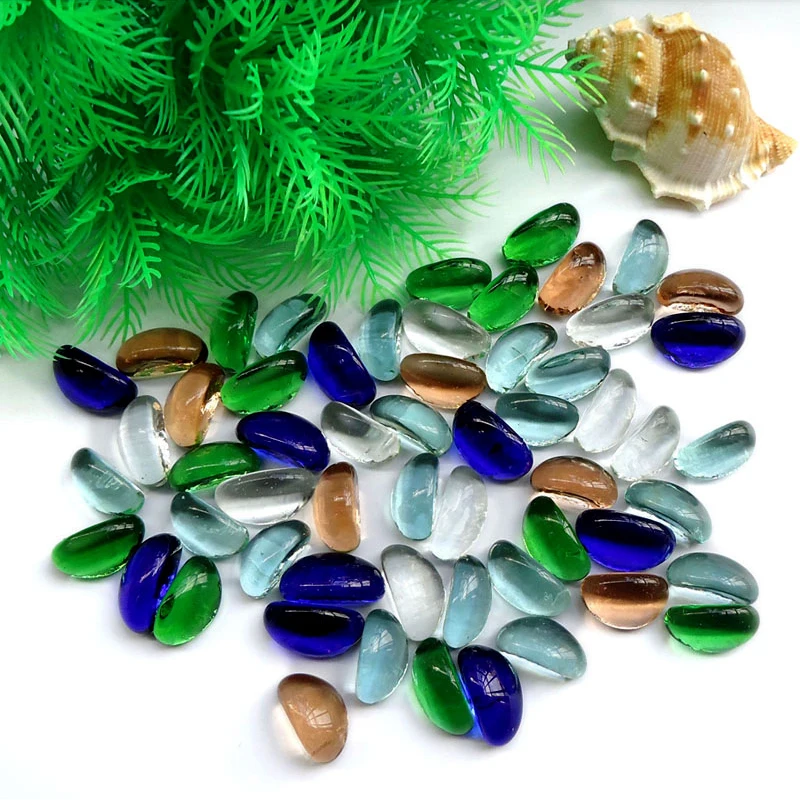 

Aquarium Landscaping Stone Aquarium Landscaping Bottom Stone Blue Cashew Nut Glass Bead Stone Paving Decorative Crystal Stone