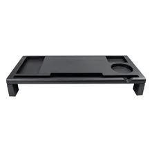 Suporte de monitor de tela abs para computador portátil design ergonômico prateleira de armazenamento de carregamento do telefone porta classificada prateleira de armazenamento