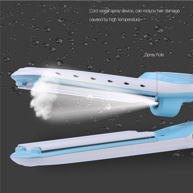 

Professional Steam Hair Straightener Tourmaline Ceramic Flat Iron Fast Warm-up Straightening Curler Steamer Hair Styling Tools