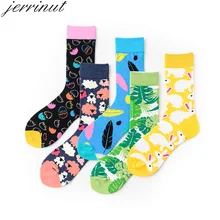 Jerrinut/мужские и женские хлопковые милые носки с принтом модные теплые забавные носки с героями мультфильмов весенне-осенние повседневные Мягкие носки в стиле Харадзюку