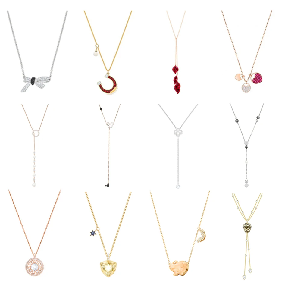 

Swa Original Necklaces Pendants Jewelrypig Lovely Pinecone Shape Romantic Star Y Shape Collarbone Chain Gift for Girls Wholesale