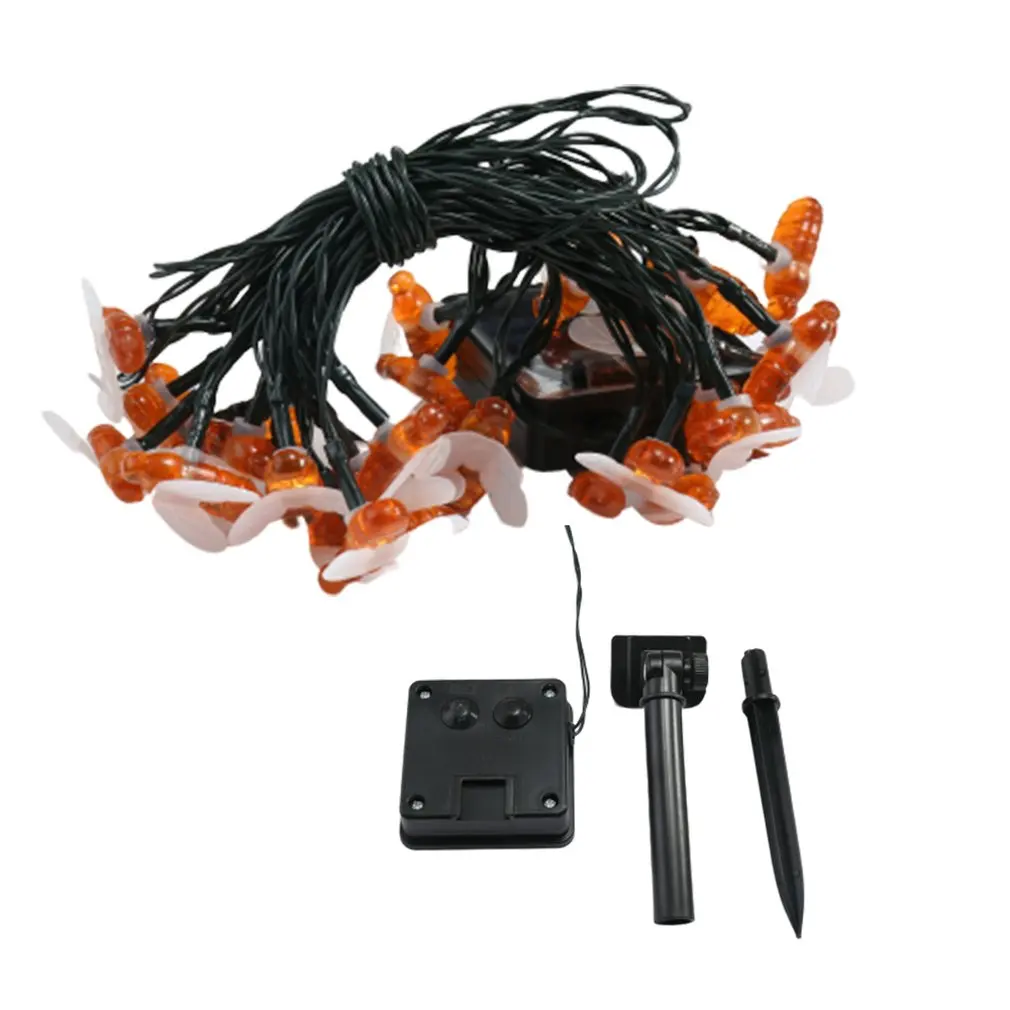 

Chain Light 20 Led Solar Chain Bee Shape Warm Light Garden Decoration Waterproof Creative Tree Chandelier