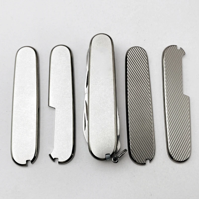 Pocket Knife Handle Shank Patches Titanium Alloy TC4 Non-slip Grips DIY Scales Material For Victorinox Swiss Army Knife folding knife accessories knife handle spacer material wood hand grip material