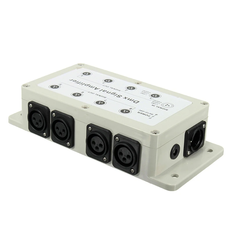 Топ Dc12-24V 8-канальный сетевой видеорегистратор Выход Dmx Dmx512 светодиодный контроллер разделитель усилителя сигнала компонентов для дома