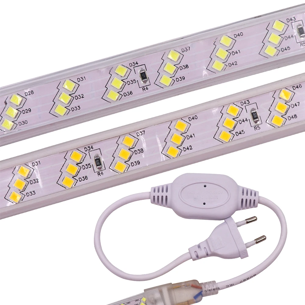 Светодиодная лента AC220V SMD 2835 гибкий светильник 180 светодиодов/м