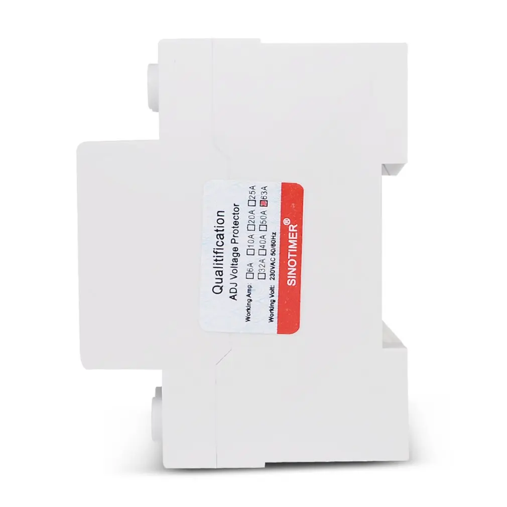 White SINOTIMER SVP-912 230V 40A//63A Under//Over Voltage Protector Relay Breaker LED 40A