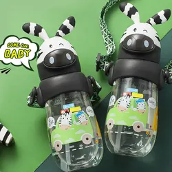 Pinkah Children's Kettle 490ml With Straw Kids Cup Bpa Free Cartoon Cute Baby Bottle Portable Leakproof Tritan Water Milk Cup