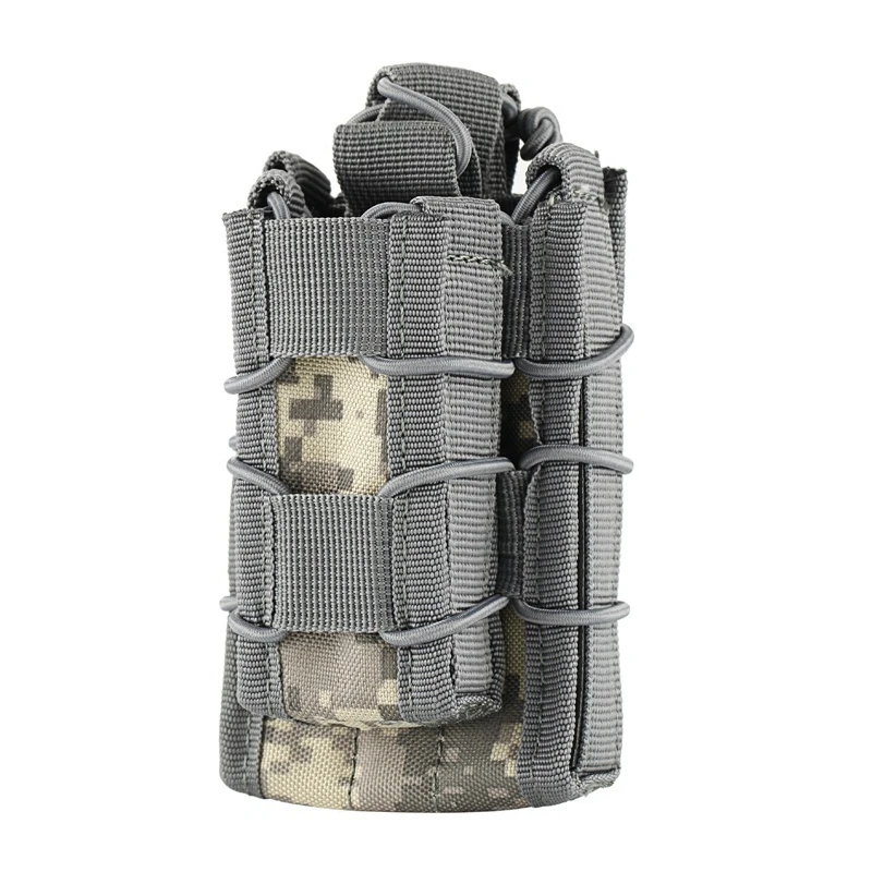 Molle Чехол Тактический Двойной пуля клип Открытый Охота армейский обучение штурмовой CS портативный быстро подсумок аксессуары - Цвет: ACU
