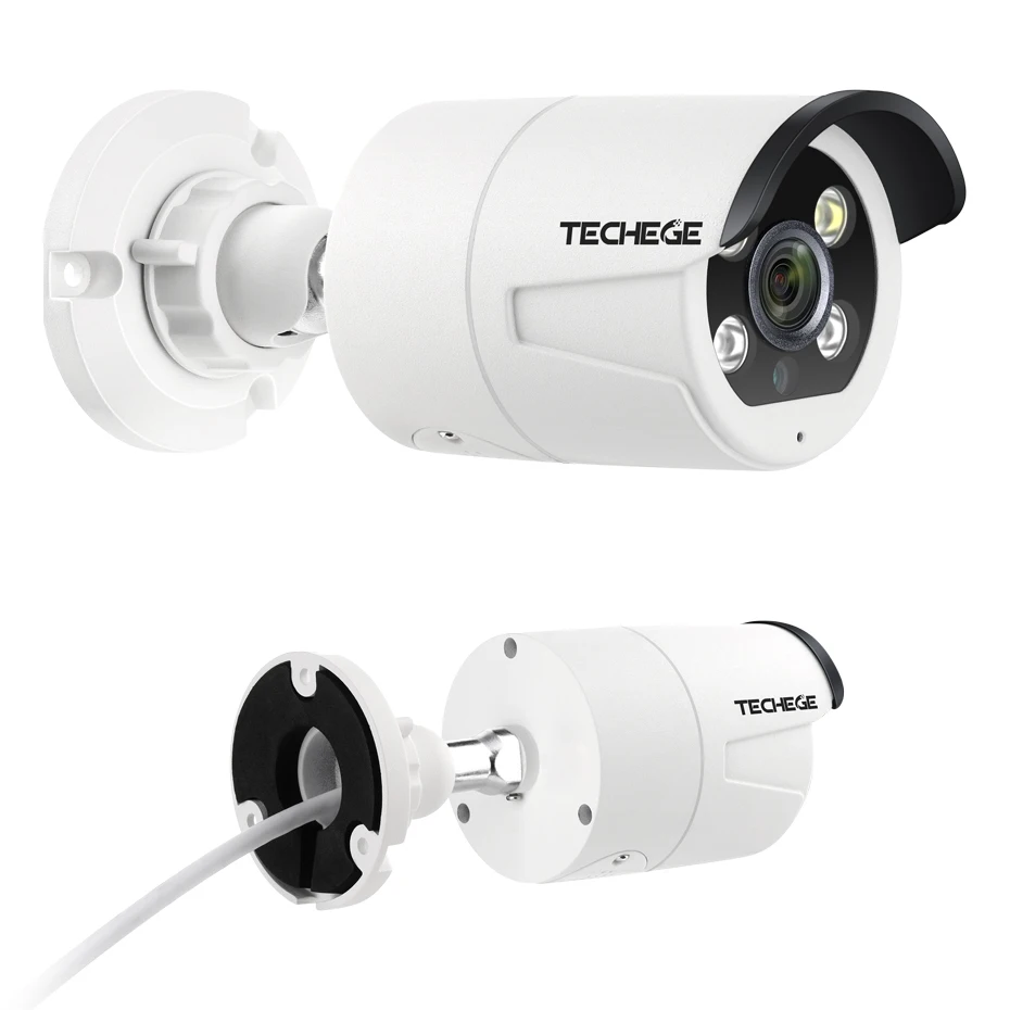 Techege HD 1080P POE ip-камера, двухсторонняя камера безопасности, AI ONVIF, обнаружение человека, открытая Водонепроницаемая камера видеонаблюдения для POE NVR