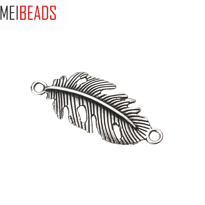 MEIBEADS 10 шт./лот 33*14 мм античный сплав подвески в виде листьев дерева для браслета