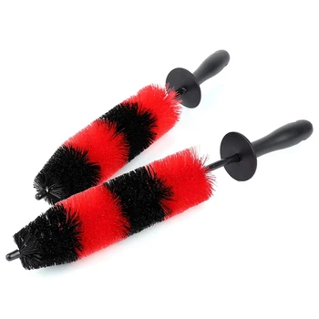 

2 Pack Master Wheel Brush, 17 Inch Long Soft Bristle Wheel Cleaning Brush Kit or Car Wheel Brush, Easy Reach Rim Tire Detailing