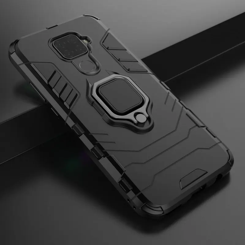 

For Huawei nova 5i Pro Finger Ring Case Hard Phone Case for Huawei Mate 30 Lite Armor Case Back Cover Fundas Capa Etui>