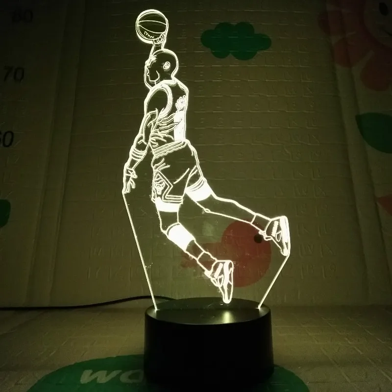 Баскетбол светодиодный ночной Светильник Michale Иордании фигурку Dunk настольная лампа прикроватный атмосферу Декор Светильник друзей фестиваль подарок