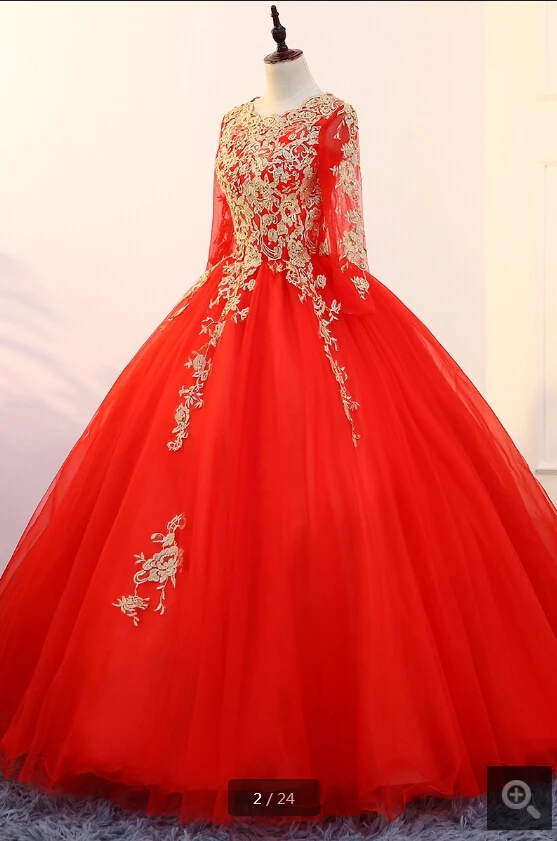 robe de soiree красное бальное платье с длинным рукавом Выпускные платья золотистые кружевные аппликации с жемчугом торжественные платья для выпускного горячая распродажа