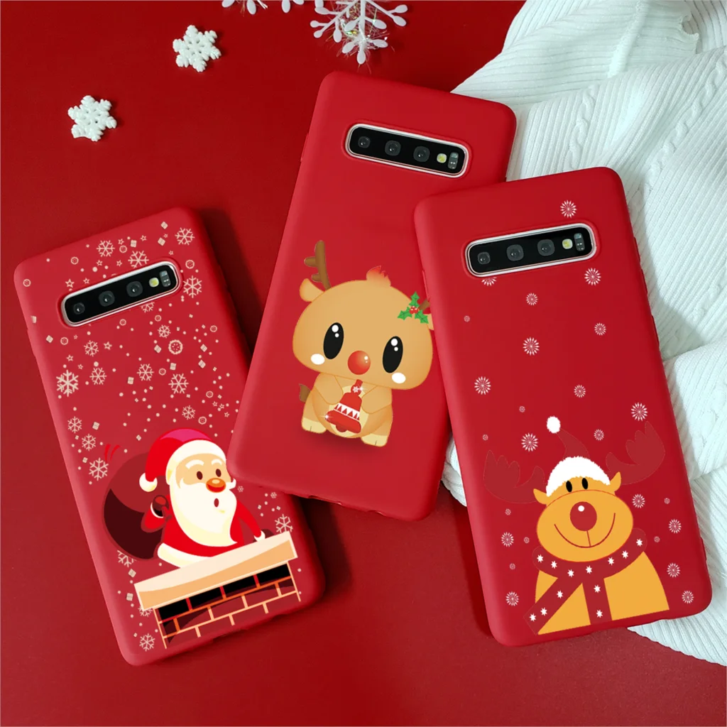 Xmas Deer силиконовый чехол для samsung A30 чехол A50 A70 S7 Edge S8 S9 S10 Plus J4 J6 Note 8 9 чехол для samsung A7 A9 год