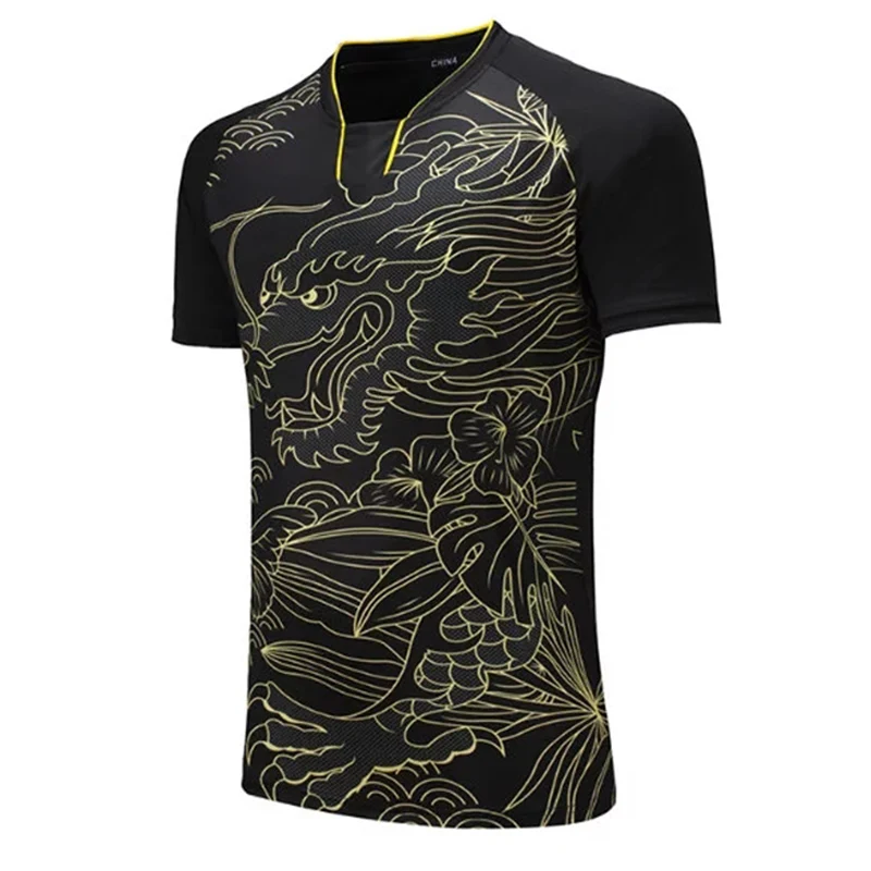 Men Women Designer Badminton Table Tennis Short Sleeve T Shirt Quick Dry Slim Fit Sports Clothes