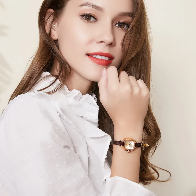 Новые женские кварцевые часы роскошные модные повседневные кожаные Wacht Bayan Kol Saati