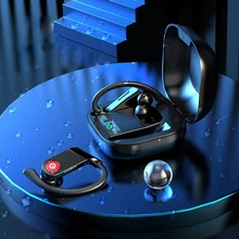 

HBQ Q62 TWS Wireless Earphone BT 5.0 Stereo Sport Headphones Waterproof Ear Hook Headsets Power Display Handsfree Earbuds