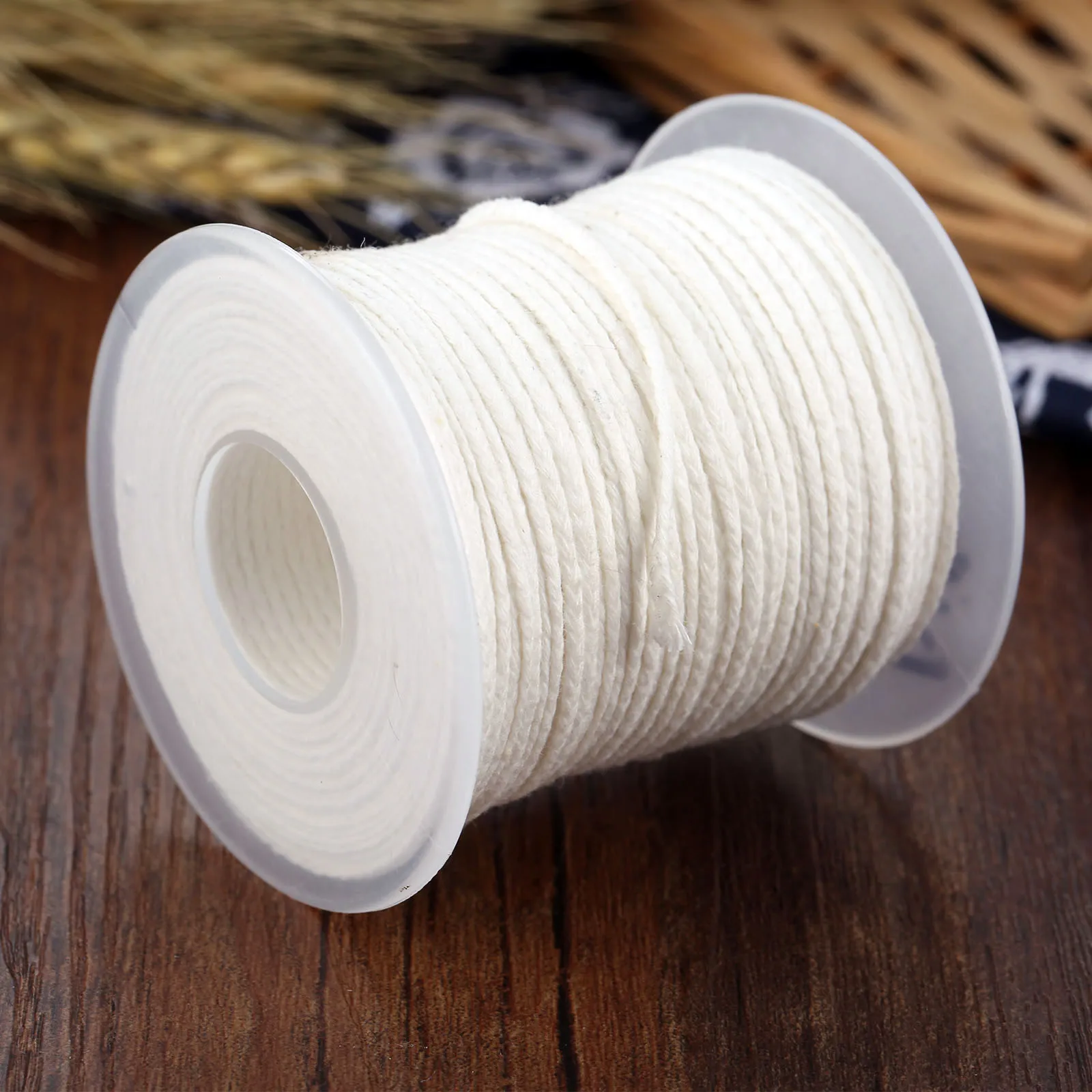 EXCEART 1 Roll Beeswax Wick Braided Wick Spool Wicks for Candlemaking DIY  Use Wick Material Candle Making Spool Beeswax Core Wick Fiber Wick Organic