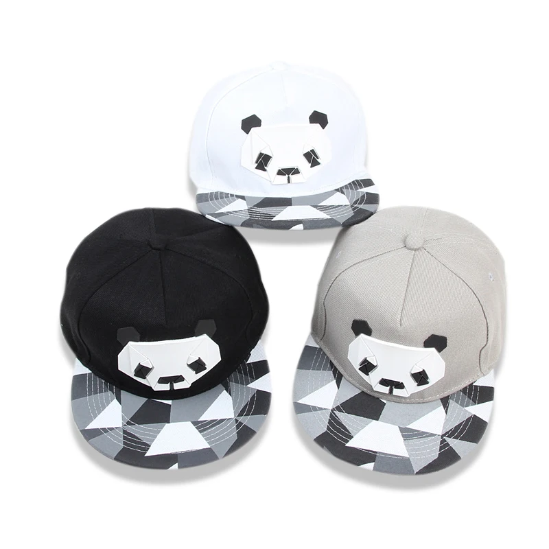 Бейсбольная кепка с 3D рисунком панды, модная шапка "хип-хоп", милая панда, Зебра, резиновые шапки, женская и мужская плоская шапка для спортивных занятий на свежем воздухе