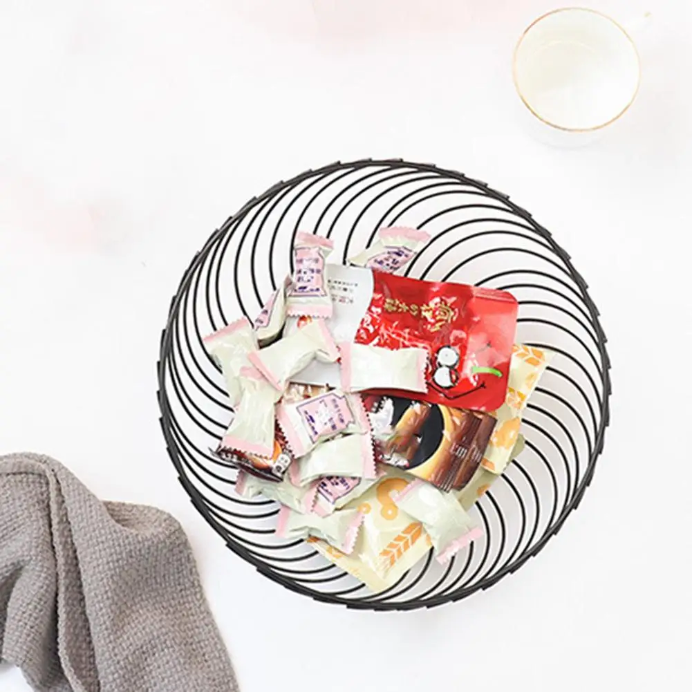 Скандинавский простой из кованого железа металлическая Фруктовая тарелка инновационная домашняя гостиная Настольная тарелка для хранения закусок
