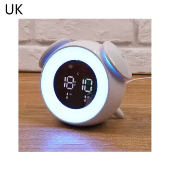 

Music Alarm Clock Wake Up Light Digital Snooze Dual Alarms Bedside Night Lamp Sunset Table Bedroom Decoration