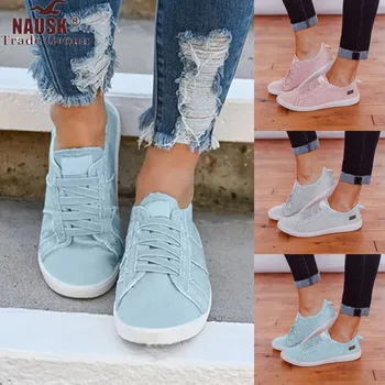 

Women's Peas Shoes Summer Flat-Bottomed Single Shoes Lace-Up British casual wild canvas shoes shaved edge elastic belt shoes
