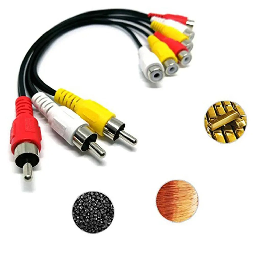 Av линия одна минута две 3Rca революция 6Rca мать Лотос линия 3 Революция 6 мать Rca один для двух видео кабель медь