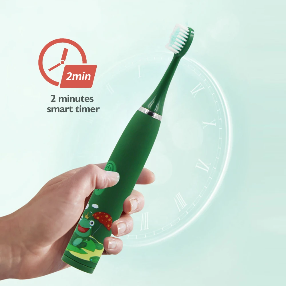 Electric Toothbrush Electric Toothbrush for Children 6 Heads Baby Sonic Tooth Brush Teeth Whitening Toothbrush Soft Bristle Kids Oral Hygiene