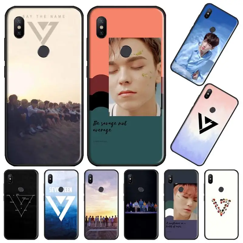 Мужской чехол для телефона team seventeen singer корейский Уникальный дизайн Xiaomi Redmi 4x5 plus 6A