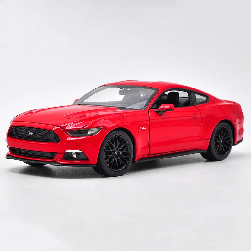 Красный Лучшие продажи 1:24 Ford Mustang GT спортивный автомобиль сплав модель, имитация металла коллекция и Подарочная модель украшения - Цвет: Красный
