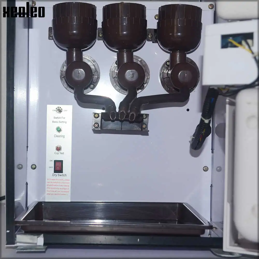 Xeoleo Automatic Coin Coffee 3 Canisters 1600ml*3 Beverage Vending Coffee Machine 820W Commercial Coin Arop Maker Machine