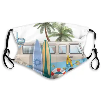 

Unisex Half Face Mouth Mask Face Masks Anti-Dust Face Windproof Ski,Surfing Weekend Concept With Diving Elements Fins Snorkeling