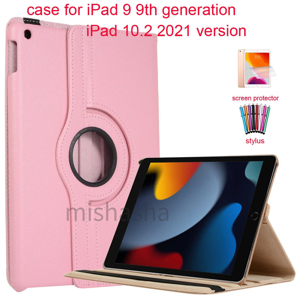 Вращающийся на 360 градусов чехол для Apple iPad 9-го поколения 10 2 дюйма 2021 флип-чехол из